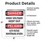 Signmission High Voltage Keep Out Bilingual Danger Sign, Vinyl Decal, 5in W x 7in L, 2PK OS-2PACK-DS-D-57-L-19391 - alternate 6